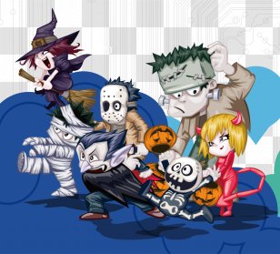 Cartoon Halloween Character Illustration - Silhouette - Dress Up Transparent PNG