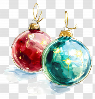 Christmas Ball Ornaments - Glass Christmas Ornaments For Holiday Decor Transparent PNG