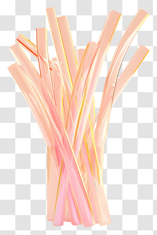 Drinking Straws - Pink And Yellow Straws Transparent PNG