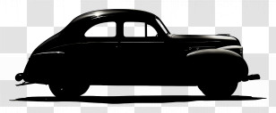 Car Silhouette - Vintage Car Silhouette Illustration Transparent PNG