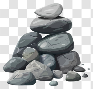 Grey Stones - Stack Of Stones For Zen Garden Transparent PNG