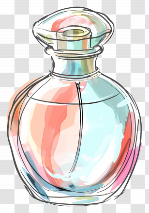 Perfume Bottle - Colorful Perfume Bottle Illustration Transparent PNG