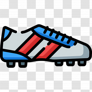 Football Boots - Soccer Shoe With Red Stripes Transparent PNG