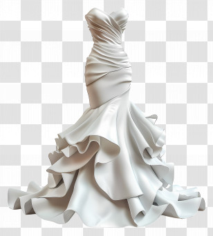 Wedding Dress - Elegant White Dress Transparent PNG