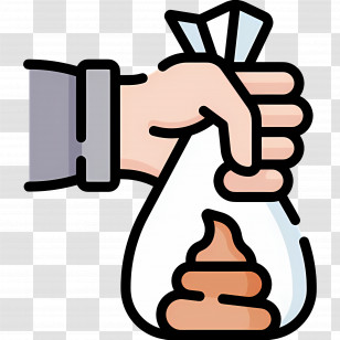 Poop Bag - Hand Holding Bag Of Waste Transparent PNG