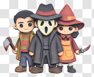 Dead By Daylight - Cartoon Characters In Costumes Transparent PNG
