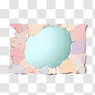 Torn Paper - Broken Wall Illustration With Blue Background Transparent PNG