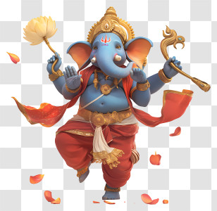Animated Ganesha - Hindu Deity Ganesh Transparent PNG
