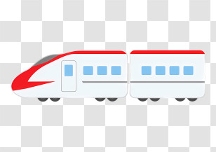 Icon - Modern High-Speed Train In Flat Illustration Transparent PNG