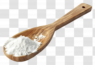Wooden Spoon - Wooden Spoon Filled With White Powder Transparent PNG