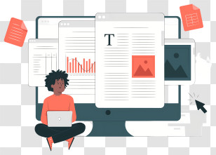 Office Setting - Man Analyzing Data On Laptop Transparent PNG
