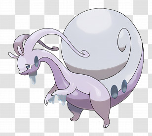 Goodra - Purple Dragon Cartoon Character Transparent PNG