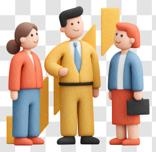 Business Team Discussing About Graph - Business People In A Meeting Transparent PNG