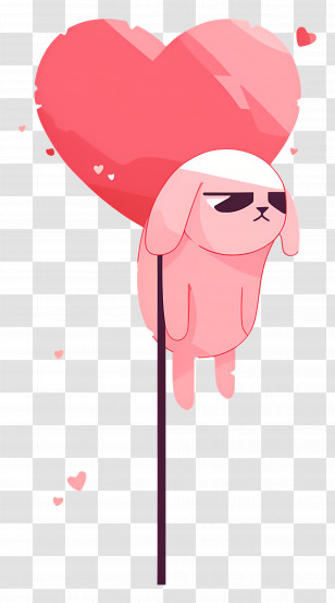 Ketnipz - Cute Pink Heart Balloon Transparent PNG