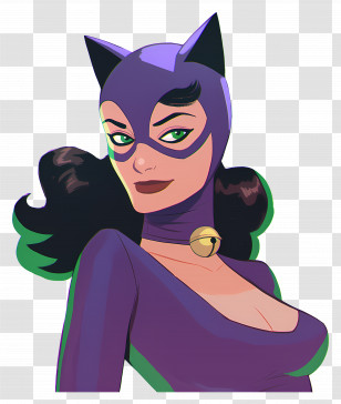 Catwoman - Catwoman In Purple With Mask Transparent PNG