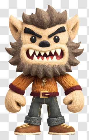 Halloween Wolfman - Werewolf Toy Transparent PNG