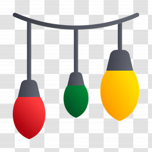 Christmas Lights - Colorful String Lights For Decoration Transparent PNG