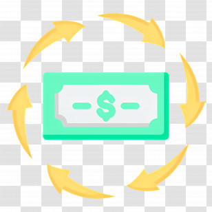 Investment Flow - Dollar Bill With Circular Arrows Icon Transparent PNG