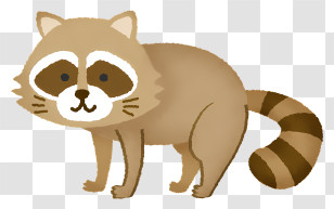 Clipart - Adorable Cartoon Raccoon Illustration Transparent PNG