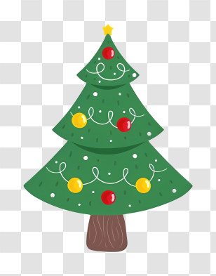 Christmas Tree Decorations - Decorated Christmas Tree For Holiday Season Transparent PNG