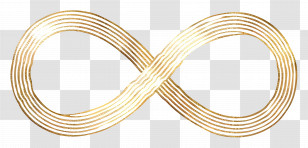 Golden Infinity Symbol - Elegant Gold Infinity Symbol Design Transparent PNG