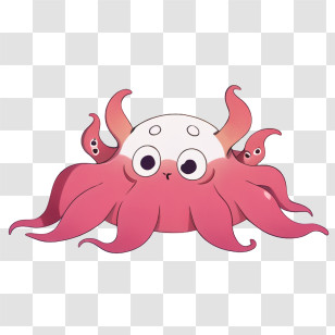 Octopus - Cute Cartoon Octopus Transparent PNG