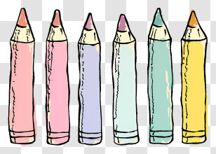Crayon - Colorful Doodle Pencils Transparent PNG
