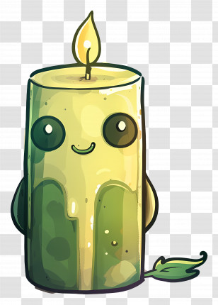 Cartoon Candle - Cute Candle Cartoon Illustration Transparent PNG