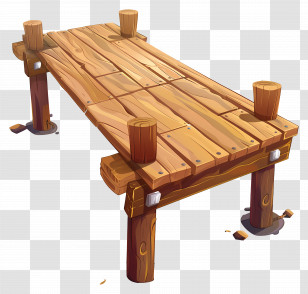 Wooden Pier - Rustic Wooden Dock Or Pier Illustration Transparent PNG