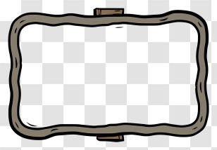 Cartoon - Rustic Wooden Frame Transparent PNG