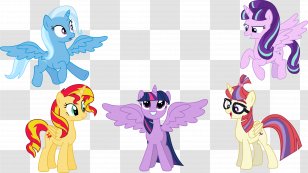 My Little Pony Twilight Sparkle Sunset Shimmer Winged Unicorn - Flower Transparent PNG