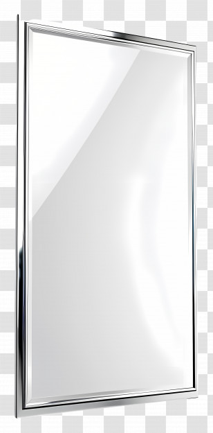 Silver Plaque - Rectangular Mirror With Frame Transparent PNG
