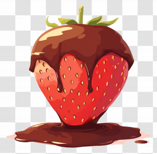 Chocolate Dipped Strawberries - Chocolate Covered Strawberry Transparent PNG