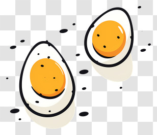Boiled Egg - Sliced Boiled Eggs Breakfast Illustration Transparent PNG