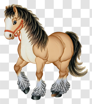 Zodiac Chinese - Running Brown Horse Illustration Transparent PNG