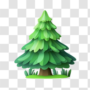 Evergreen Tree - Green Pine Tree Illustration Transparent PNG