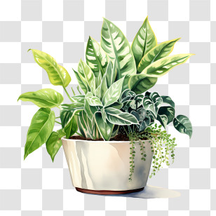 Houseplant Appreciation Day - Illustration Of Potted Indoor Plants Transparent PNG