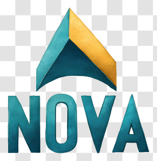 Nova Logo - NOVA Teal And Gold Logo Transparent PNG