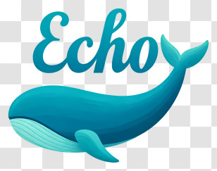 Echo Logo - Echo Whale Brand Logo Transparent PNG