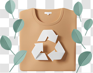 Recycled Paper T Shirt - Eco-friendly T-shirt With Recycling Symbol Transparent PNG