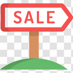 Sale Sign - Directional Sale Signboard Transparent PNG