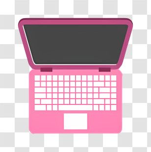 Laptop - Open Pink Laptop For Modern Use Transparent PNG