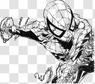 Spider-Man Drawing Venom Sketch - Spiderman Back In Black - Spider-man Transparent PNG