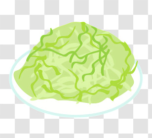 Food Elements - Fresh Green Salad On Plate Transparent PNG