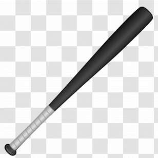 Baseball - Black Baseball Bat Illustration Transparent PNG