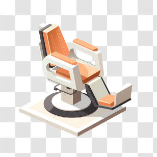 Hair Salon - Modern Barber Chair Transparent PNG