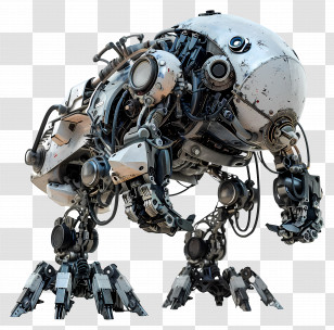 Concept Mech - Futuristic Robot With Complex Mechanical Design Transparent PNG