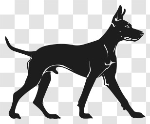 Dog Silhouette - Black Dog Silhouette For Animal Design Transparent PNG