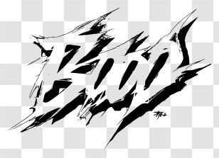 Halloween Words - Black Brushstroke Logo Transparent PNG