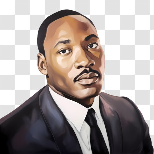 Martin Luther King - Illustration Of Man In Necktie And Suit Transparent PNG